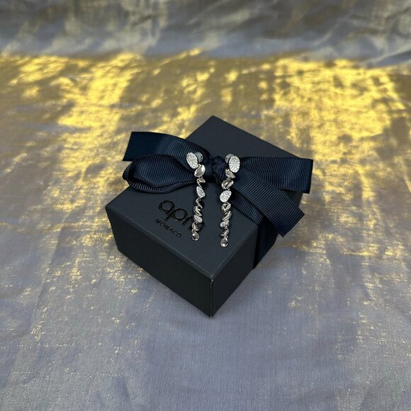 APM Monaco Galet Sterling Silver Silver Teardrop Earrings - Picture 4 of 6